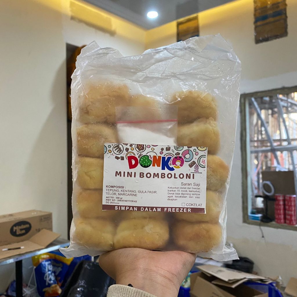 

DONKO donat kentang mini bomboloni coklat