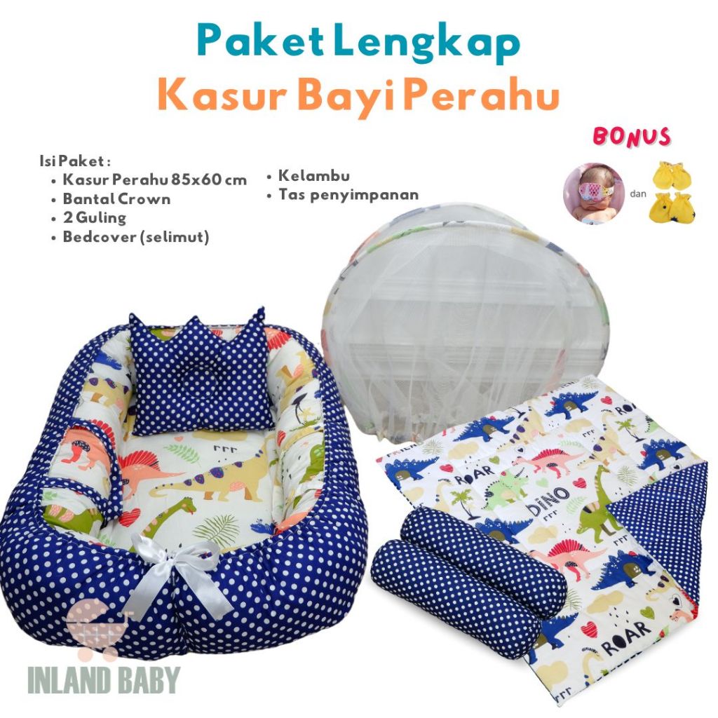 Perlengkapan Baby Baby Gift Set Kasur Bayi Kelambu Kasur Baby New Sunny Farm Hijau