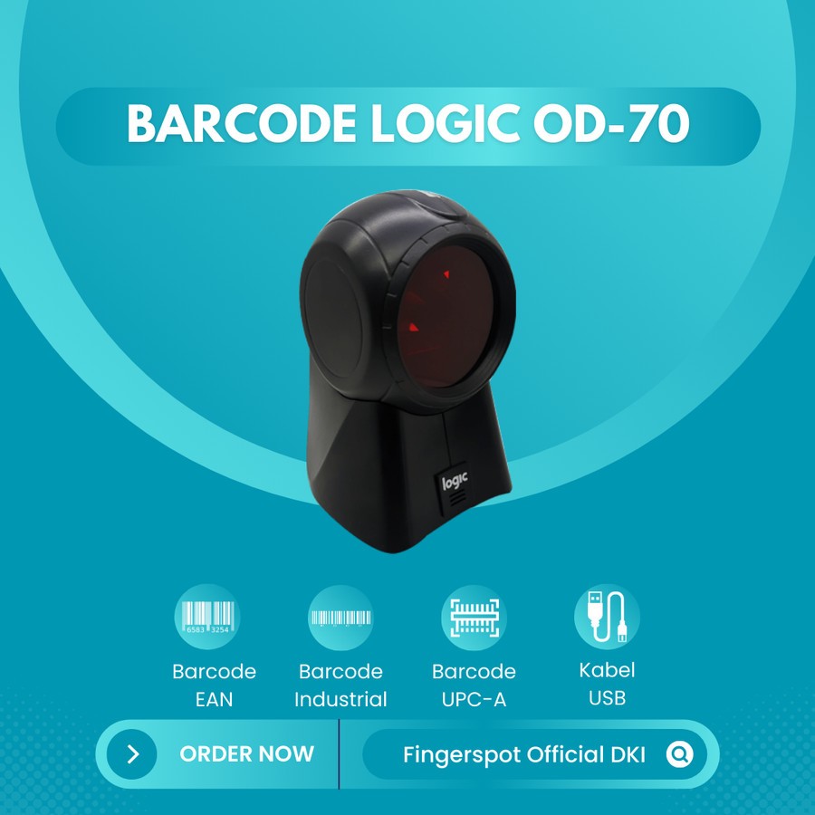 Barcode Scanner Logic OD-70- Otomatis Scan - 360 scan