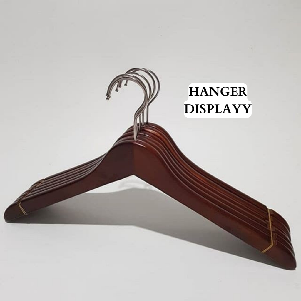 Hanger kayu Dewasa (Wood) warna Coklat / Gantungan baju