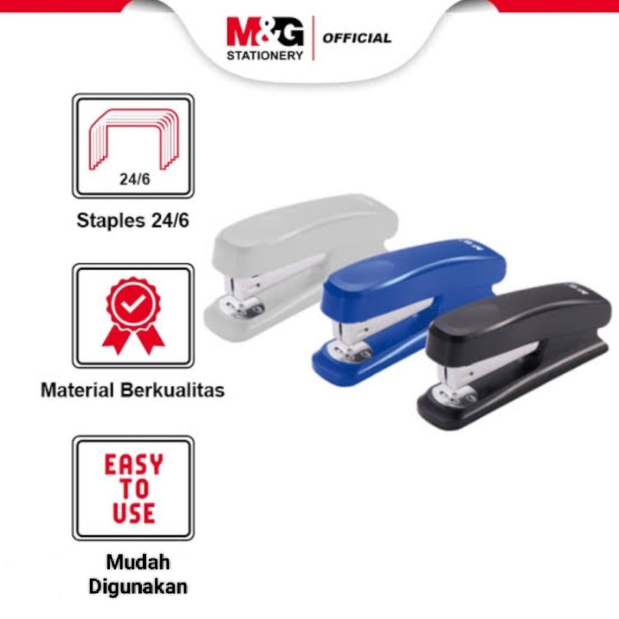 

M&G Stapler MGS-05 Staples Staples Stepler Jepretan Besar Steples Material berkualitas dan Premium