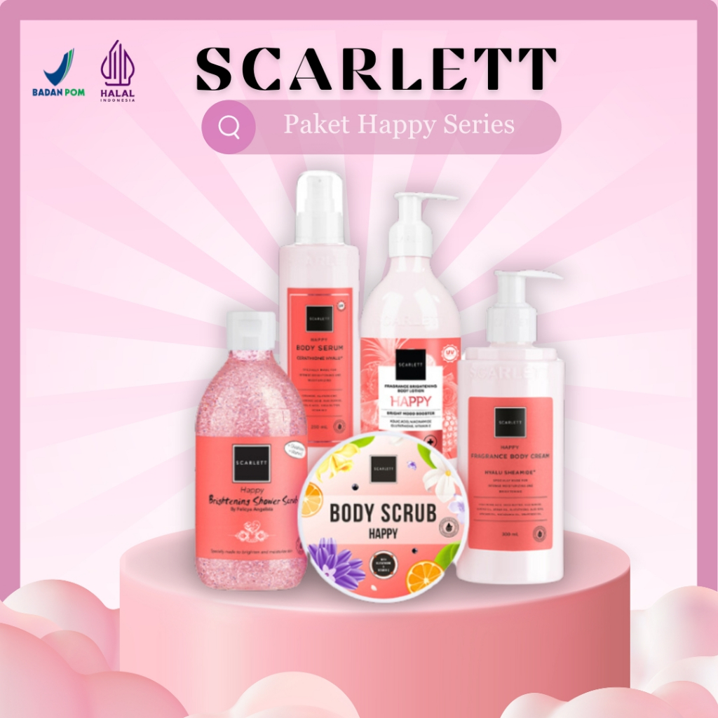 SCARLETT Whitening Happy Series - Paket Body Care Scarlett