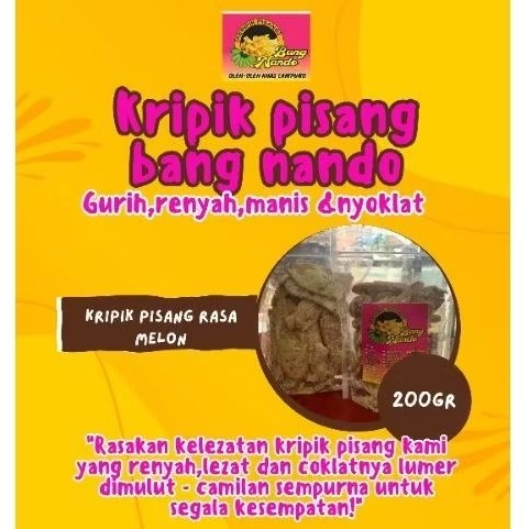 

200gr KRIPIK PISANG RASA MELON ,BANG NANDO KHAS LAMPUNG