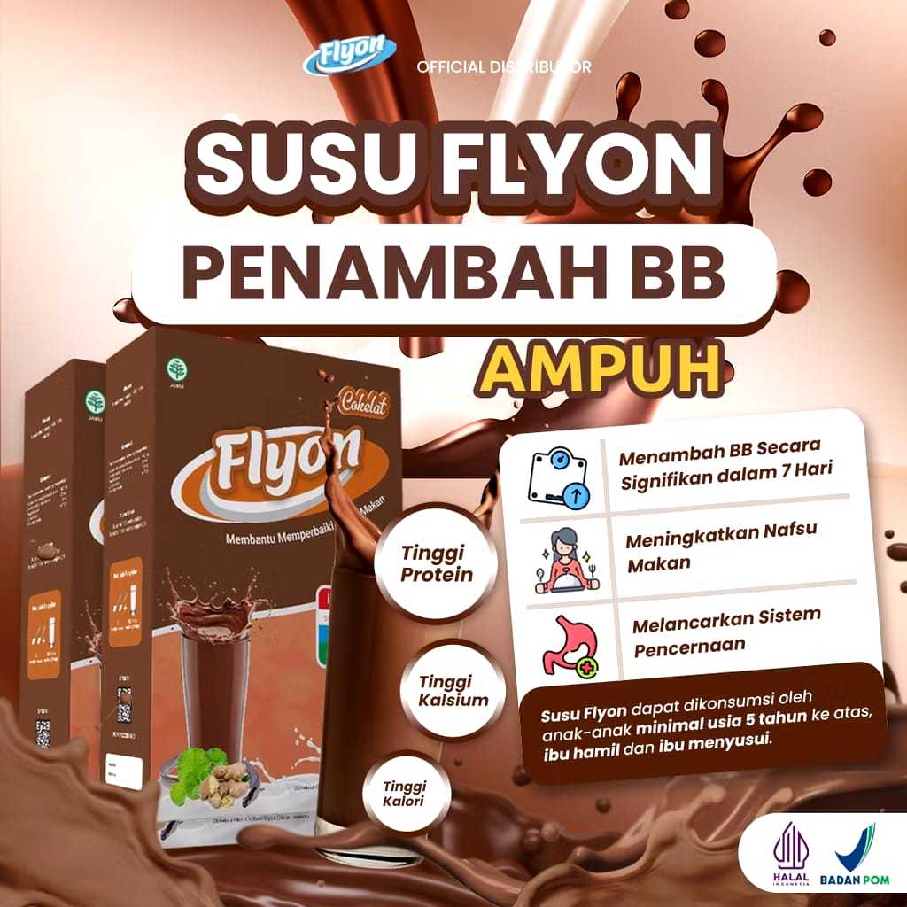 

Susu Flyon COKLAT Susu Penggemuk Badan Dan Penambah Nafsu Makan Original Vitamin Penggemuk BadanEnak