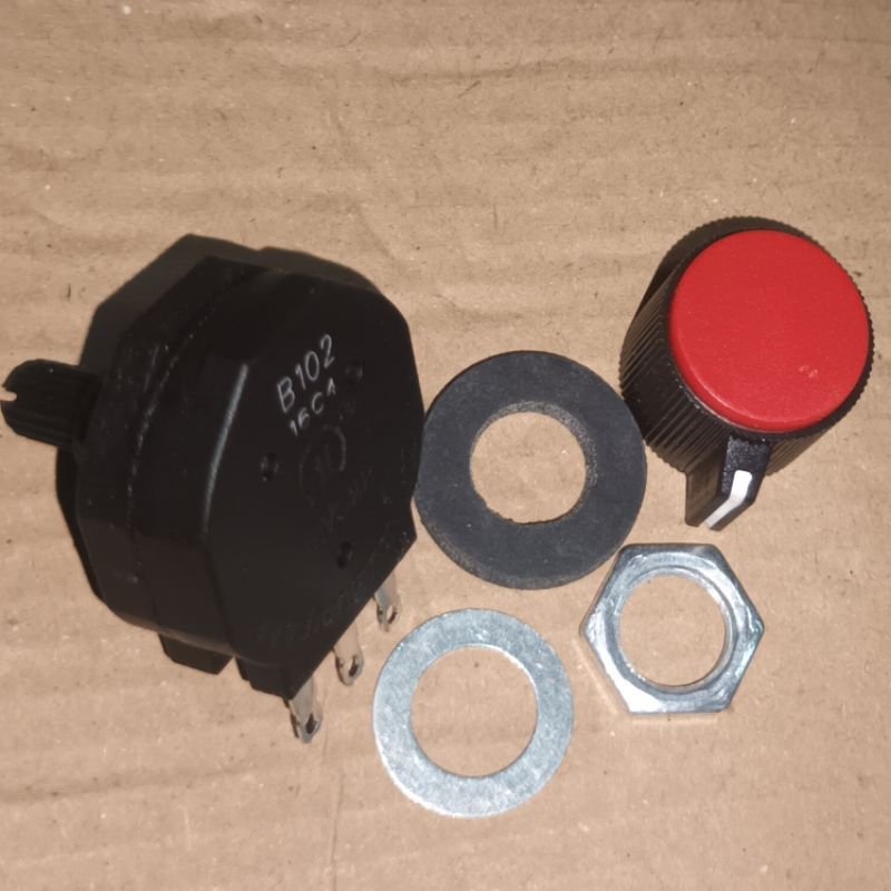 Xaviertaran Potensio 1K 2Watt (+Knop +Mor +Ring) 1K Ohm/2Watt Atau Potensio Meter B102