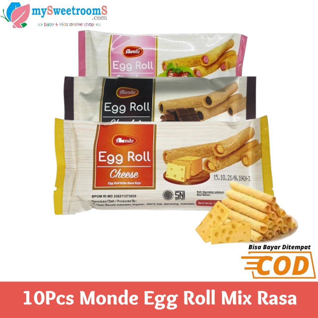 

10PCS Monde Egg Roll Cemilan Snack Egg Roll