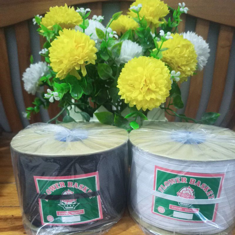 Karet elastis SJ 6 FLOWER BASKET HITAM dan PUTIH