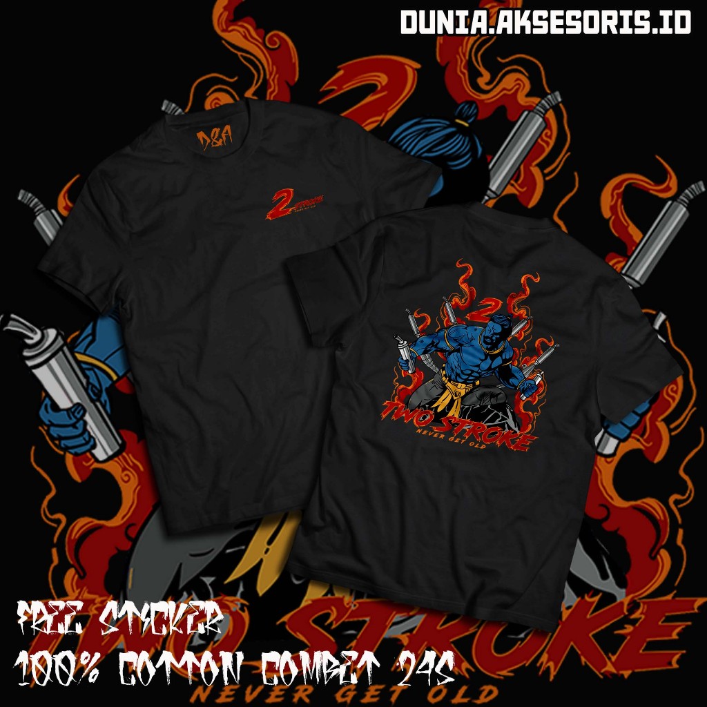 Kaos | Baju | Tshirt RACING 2STROKE TWO STROKE OTOMOTIF