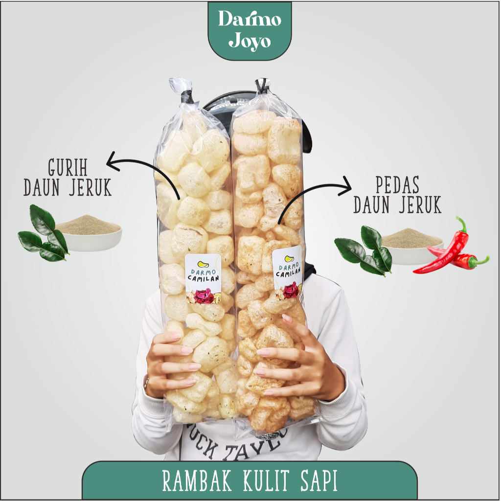 

Sekar_Shop07 Kerupuk Kulit Sapi Rambak Dorokdok 1 Bal Krukul Jangek Pedas Gurih - Darmo Camilan