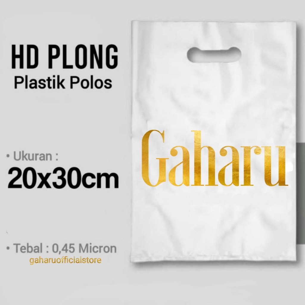 Plastik Plong HD Polos 20x30 (per pcs) Tebal / Plastik Olshop Pond