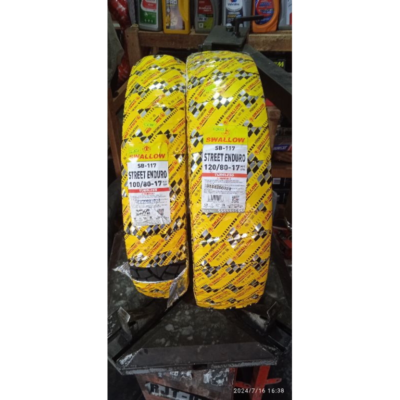 Ban SWALLOW STREET ENDURO SB 117 RING 17 TUBLES 100/80 120/80