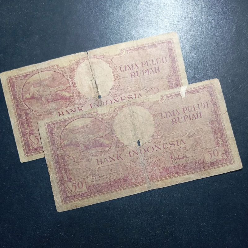 uang kuno 50 rupiah buaya SERI HEWAN