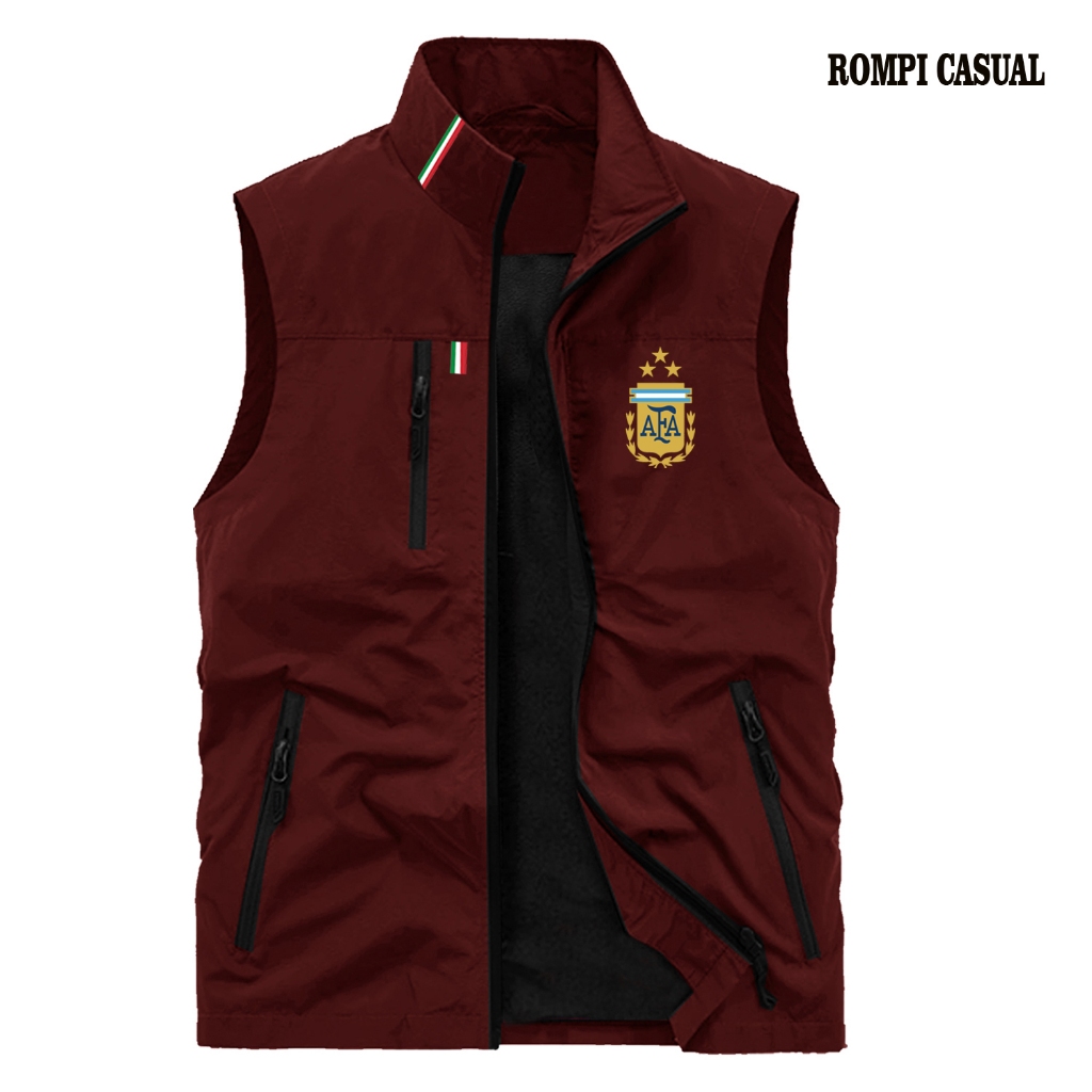 Promo Rompi Casual Pria Argentina Original Rompi Motor Pria Vertical Jaket Rompi Pria Rompi Korea Ro