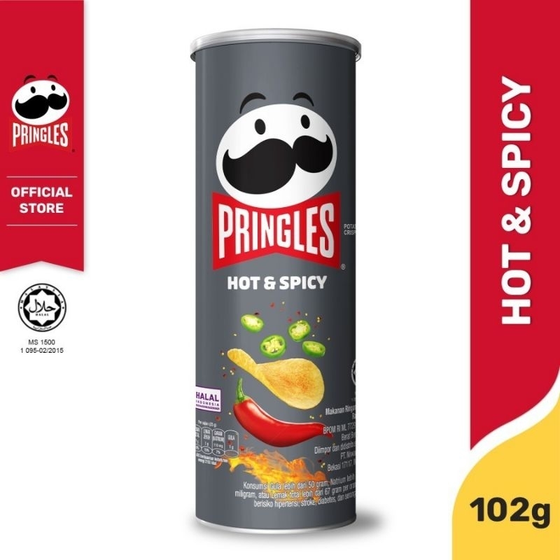 

Grosir Berkah Jaya| Pringles Hot & Spicy 102g Kartonan isi 12pcs