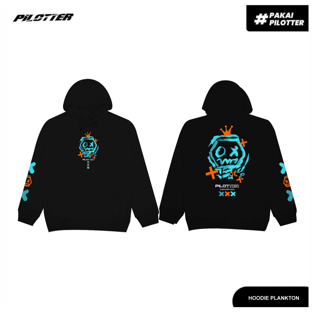 JAKET HOODIE PILOTER PLANKTON ORIGINAL FREE STIKER HOODIE BISA PAKAI COWOK DAN CEWEK