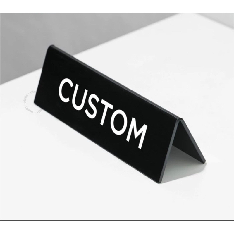 

SIGN SIGNAGE PAPAN NAMA MEJA / TABLE SIGN / BAHAN AKRILIK ACRYLIC PRINT UV AWET DAN TAHAN SEGALA CUACA