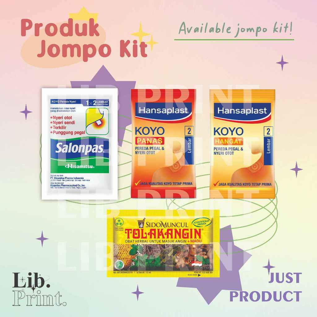 [BELUM INCLUDE STICKER] PRODUK JOMPO KIT SALONPAS HANSAPLAST KOYO TOLAKANGIN