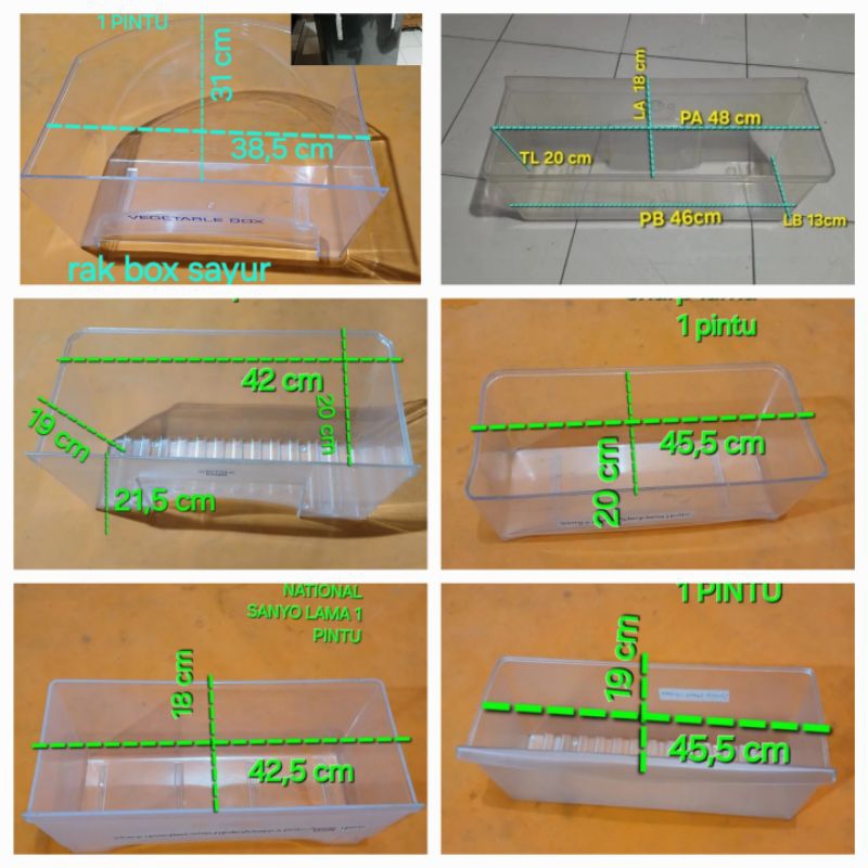 RAK KULKAS/TATAKAN/WADAH/tempat sayur bagian bawah.berbagai merk,SHARP,NATIONAL,AQUA,LG,SANYO,TOSHIB