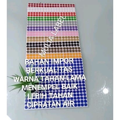 

Label Stiker Warna 10 mm Tempelan 1 cm Warna Warni / bungkus