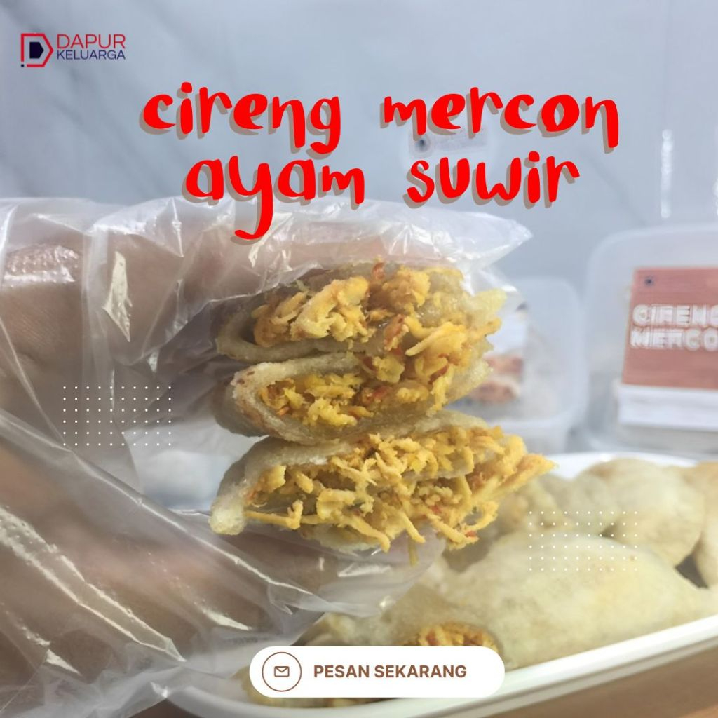 

Cireng Mercon Isi Ayam Suwir Makanan / Frozen Food Instan / Snack Ringan / Cemilan Pedas / Jajanan