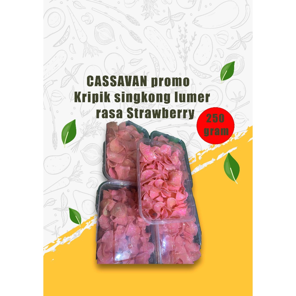 

CASSAVAN promo Kripik singkong lumer rasa strawberry 250 gram