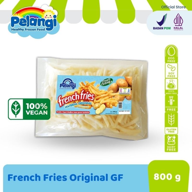 

French fries kentang sehat Pelangi anak tanpa pengawet aman halal