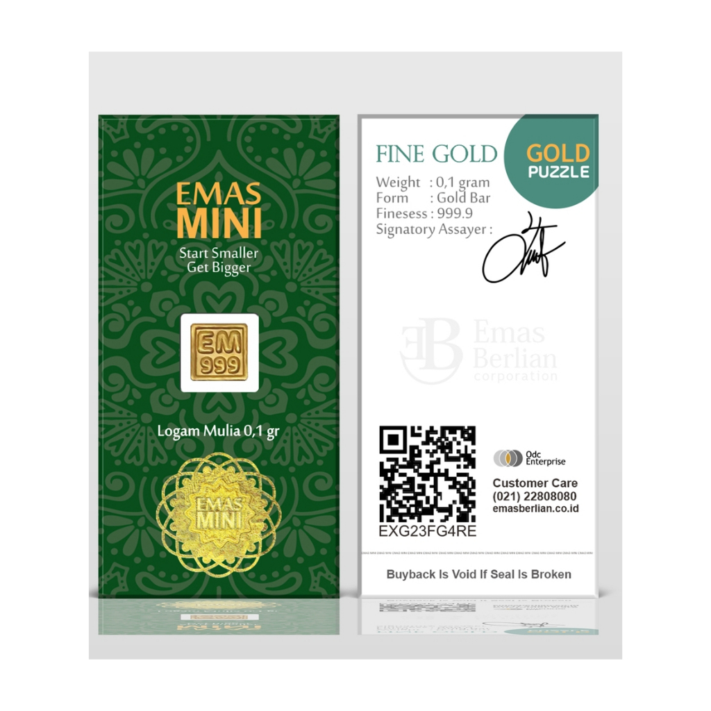 Emas Mini 0.1 gr / Logam Mulia /Gift & Souvenir LM Hadiah Mahar