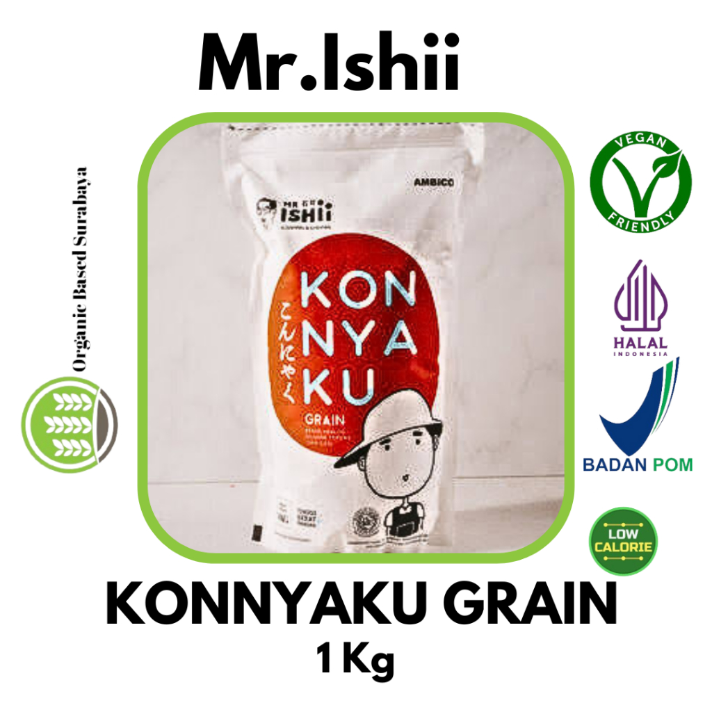 

Mr.Ishii Konnyaku Grain (Beras Konnyaku) Instan, Siap Masak, kemasan 1kg