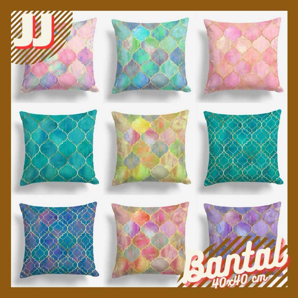 BANTAL SOFA PRINT MOTIF ABSTRAK ARABIC MIDDLE EAST 40X40 CM
