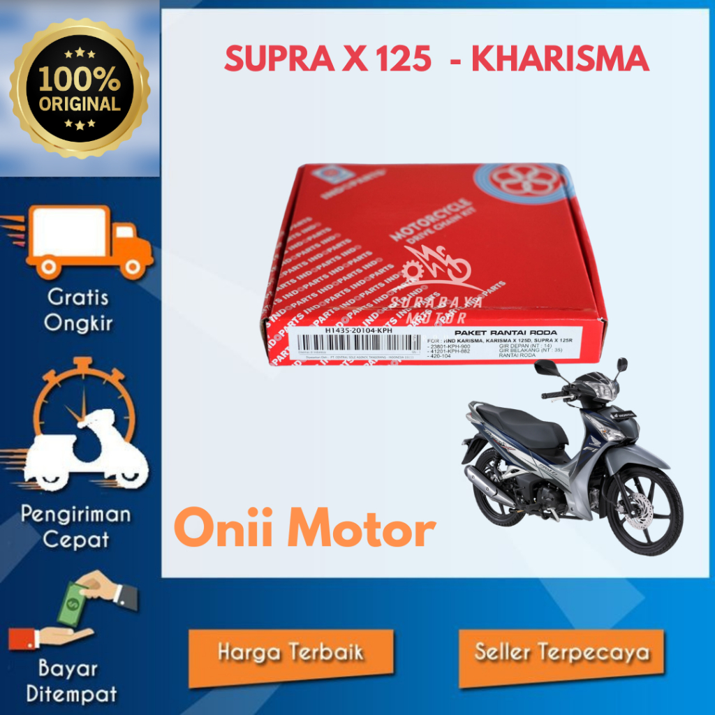 PAKET GEAR SET INDOPART GIR SUPRA X 125 KHARISMA