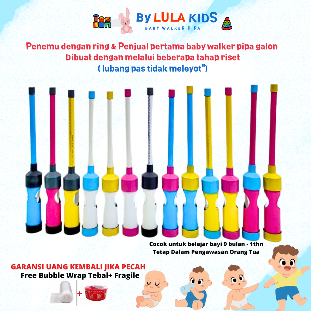 Push Walker Pipa Paralon Galon , Baby Walker Pipa Paralon Galon , alat Bantu Jalan Bayi Murah Meriah
