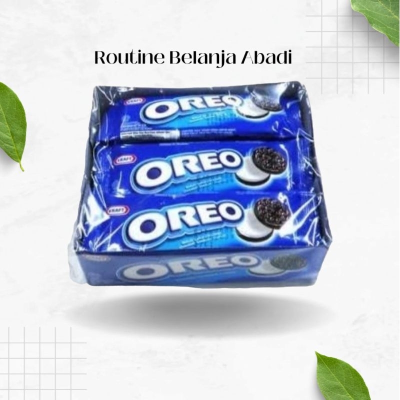 

Oreo Original Krim Vanila 1 Pak Box isi 12 pcs - Biskuit Cookies Dus