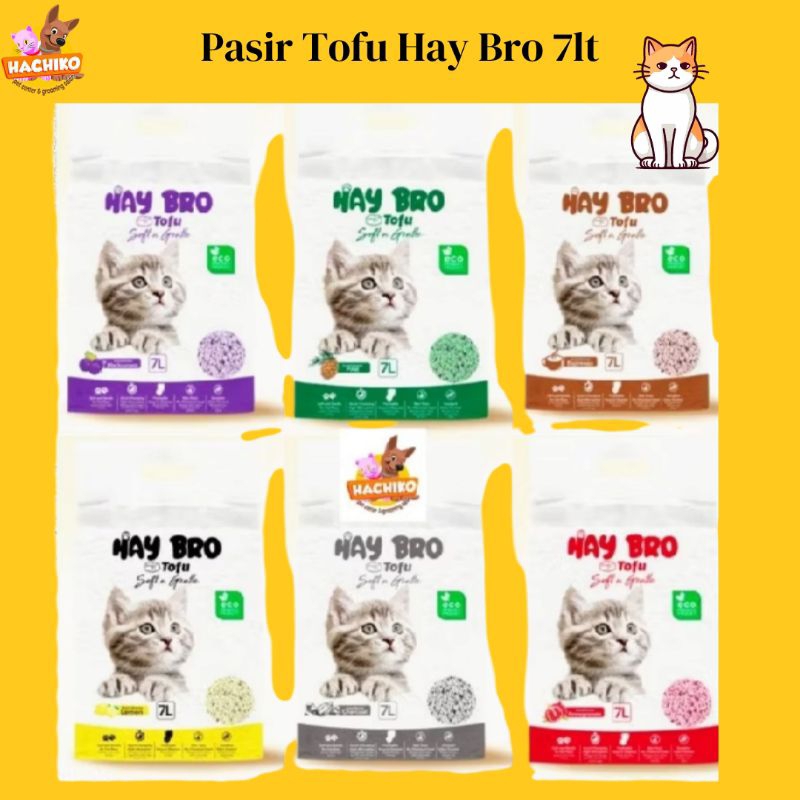 Pasir Tofu Hay Bro 7Lt / Pasir Kucing
