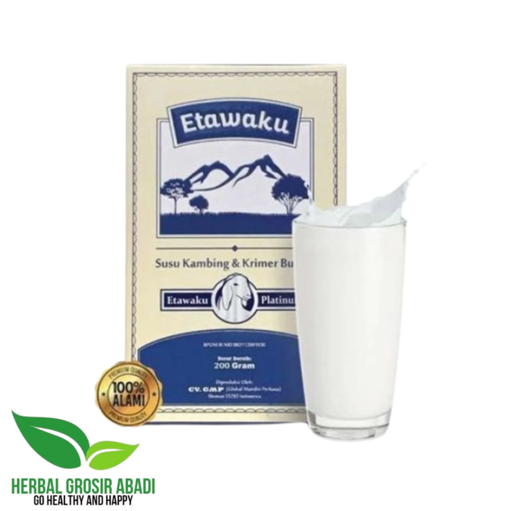 

Susu Etawaku PLATINUM - Susu Kambing Etawa& Krimer Bubuk Isi 200gr - Baik Untuk kesehatan - ORIGINAL