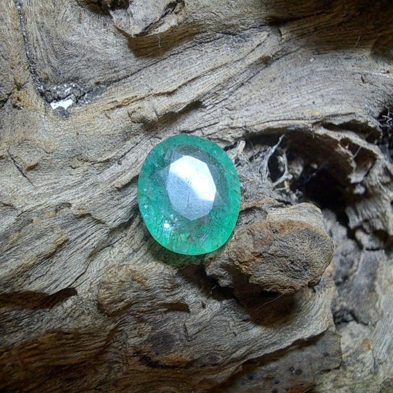 Loostone Batu Cincin Permata Natural Emerald Beryl Zamrud # 002