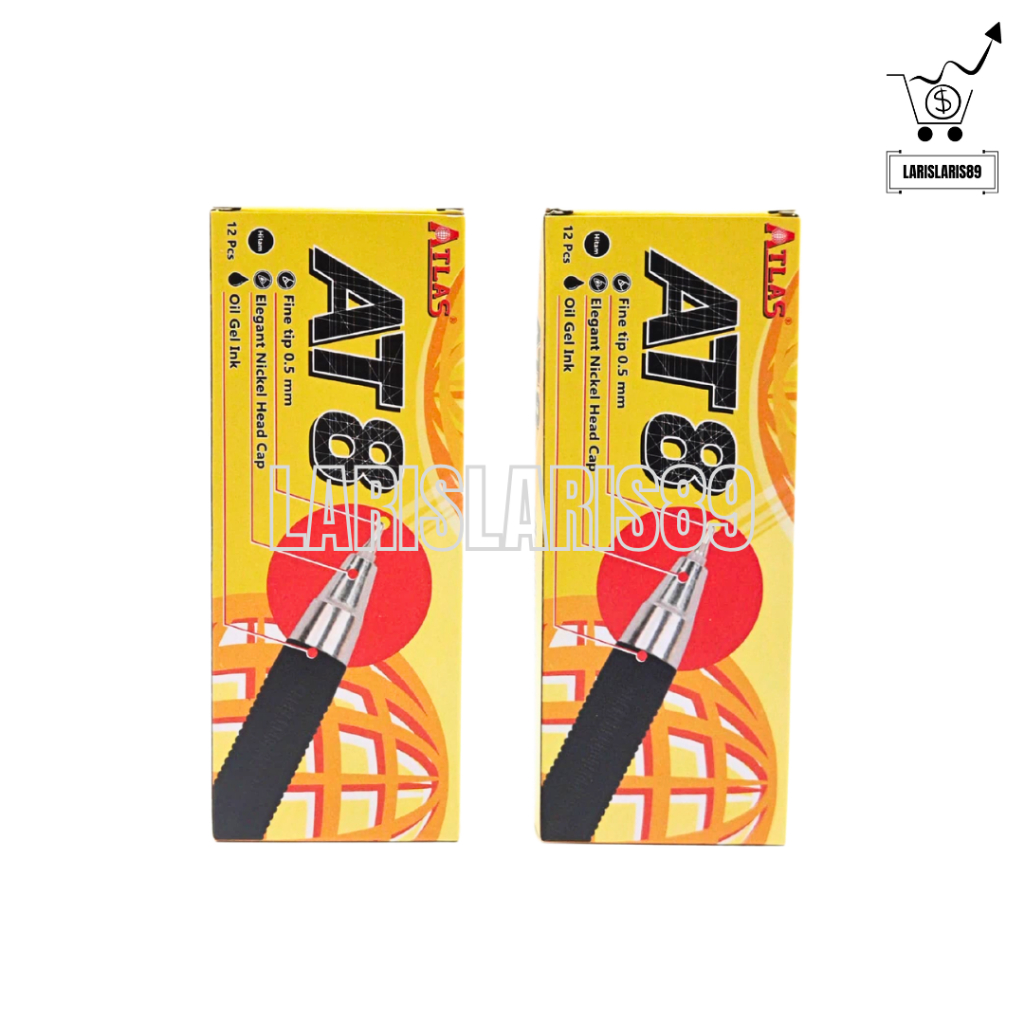 

Pulpen Atlas AT8 - Ballpoint Bolpen Pen Pena Semi Gel Hitam [PER LUSIN 12 PCS]