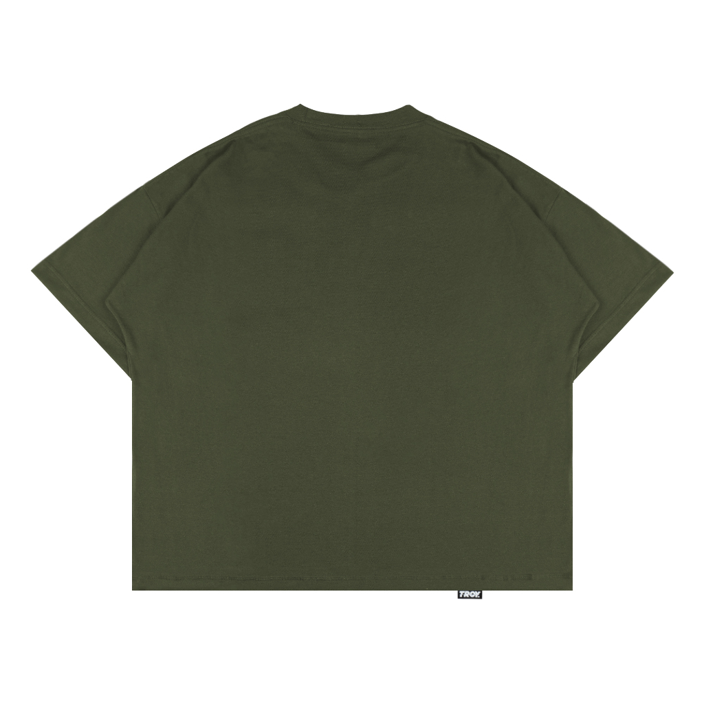 Troy Company Boxy Pocket Oversize Tshirt Army Green Basic - Kaos Boxy Pocket Oversize Polos Hijau Army BKD 2613