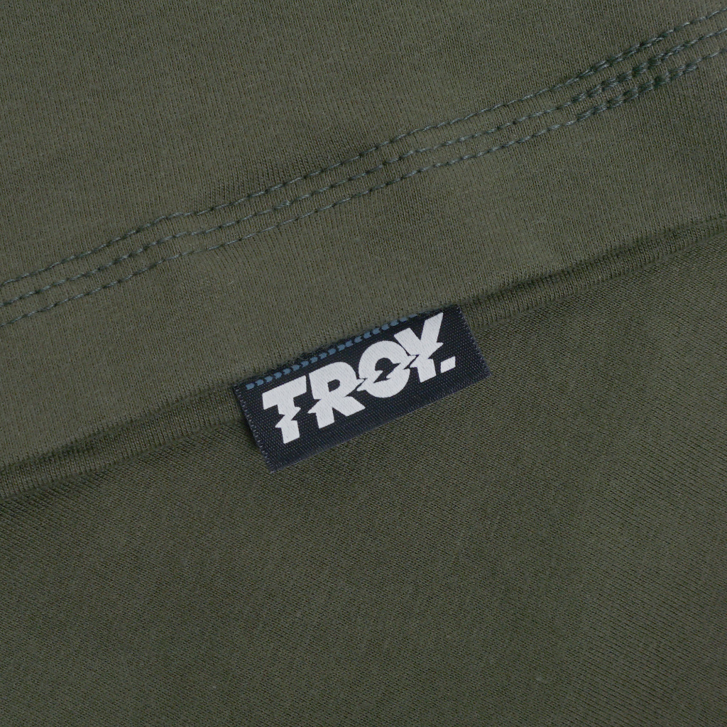 Troy Company Boxy Oversized Pocket Tees Army Green Painting BK 2617