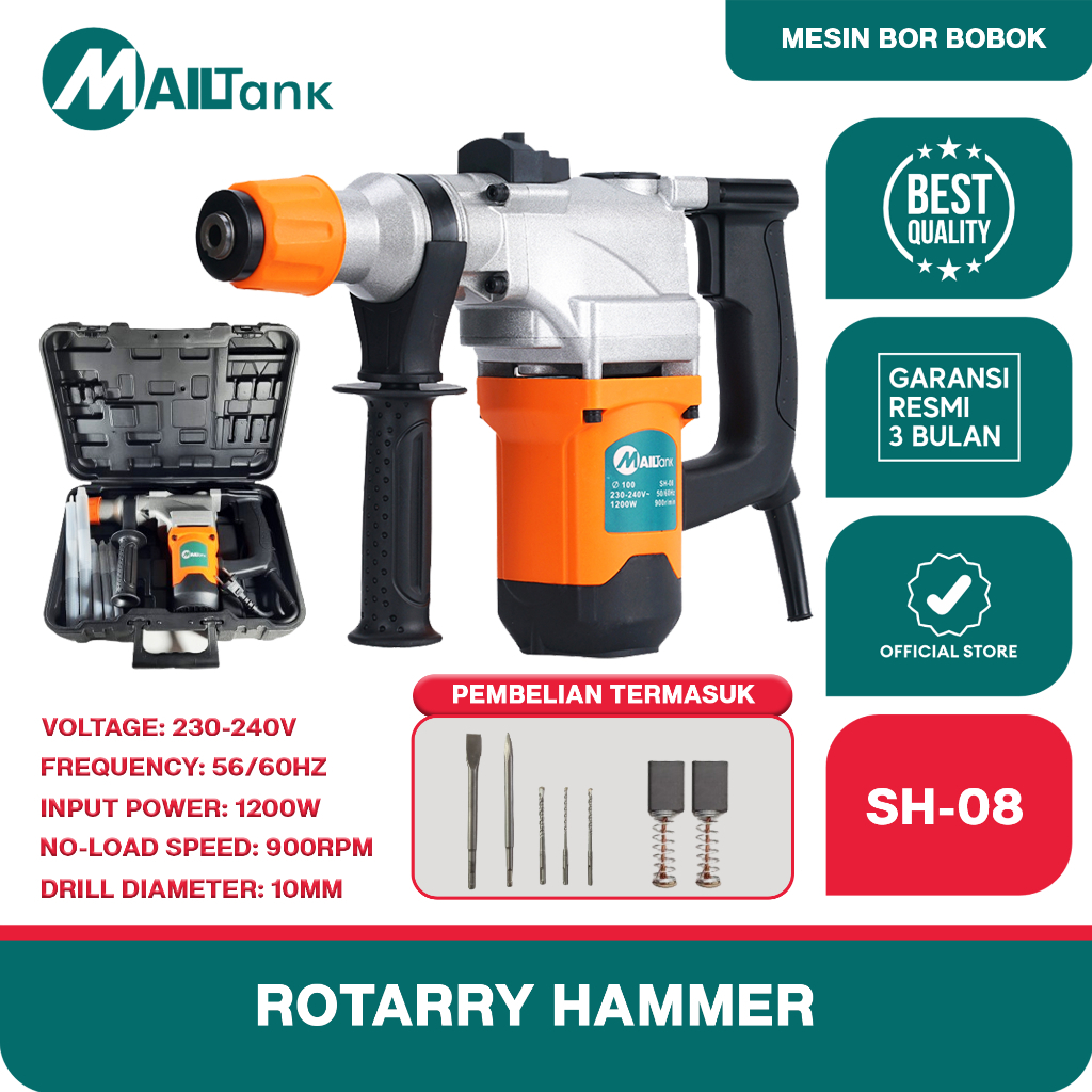 Rotary Hammer Mailtank Sh-08 mesin bobok tembok/beton