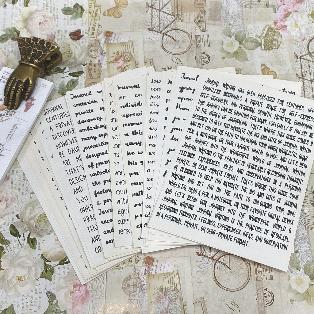 

27 Lembar Kertas Deco Background untuk Journaling (Typography Series Paper Pack)