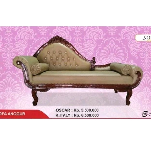 Kursi Sofa Santai Bale-Bale Kayu Jati Jepara Anggur