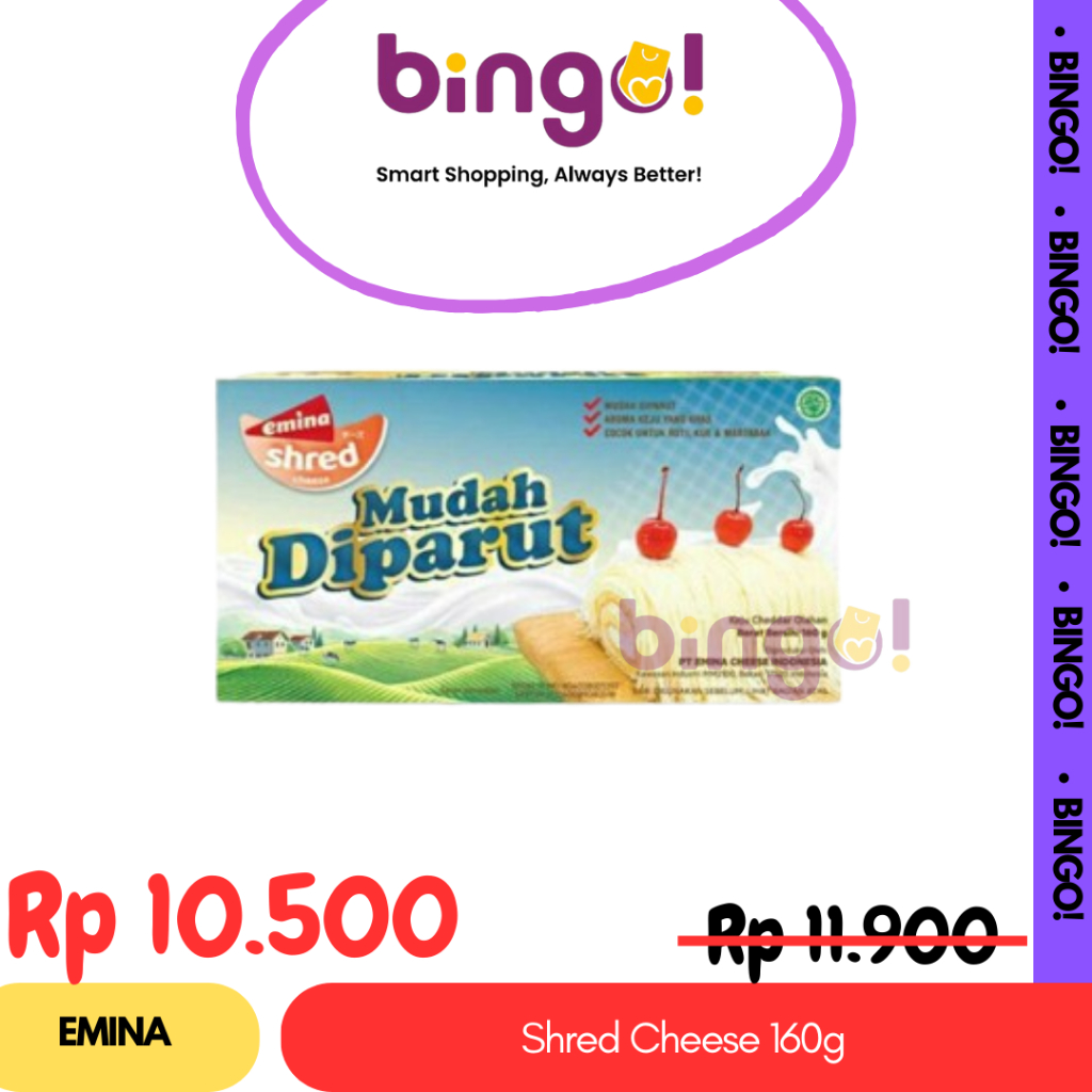 

Keju Emina Cheese SHRED 160gr / Keju Parut Cheddar