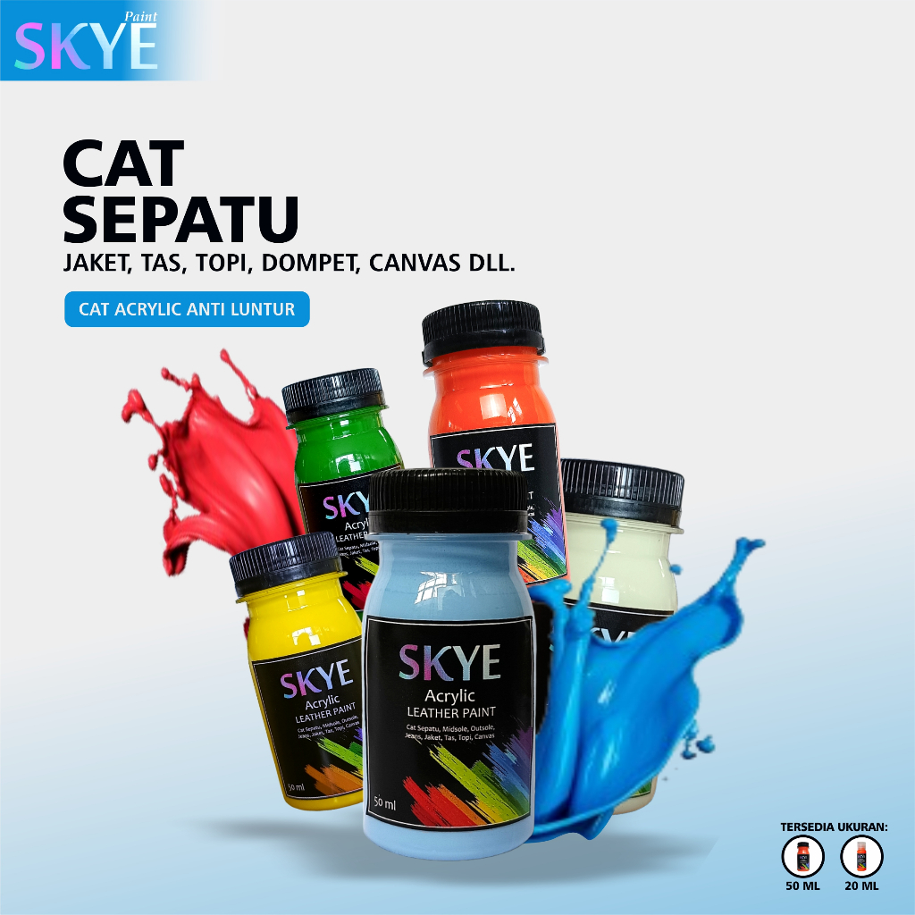 

SKYE CAT SEPATU – Cat Tas, Cat Jaket, Cat Kulit, Cat Kanvas, Cat Lukis - 50 ML
