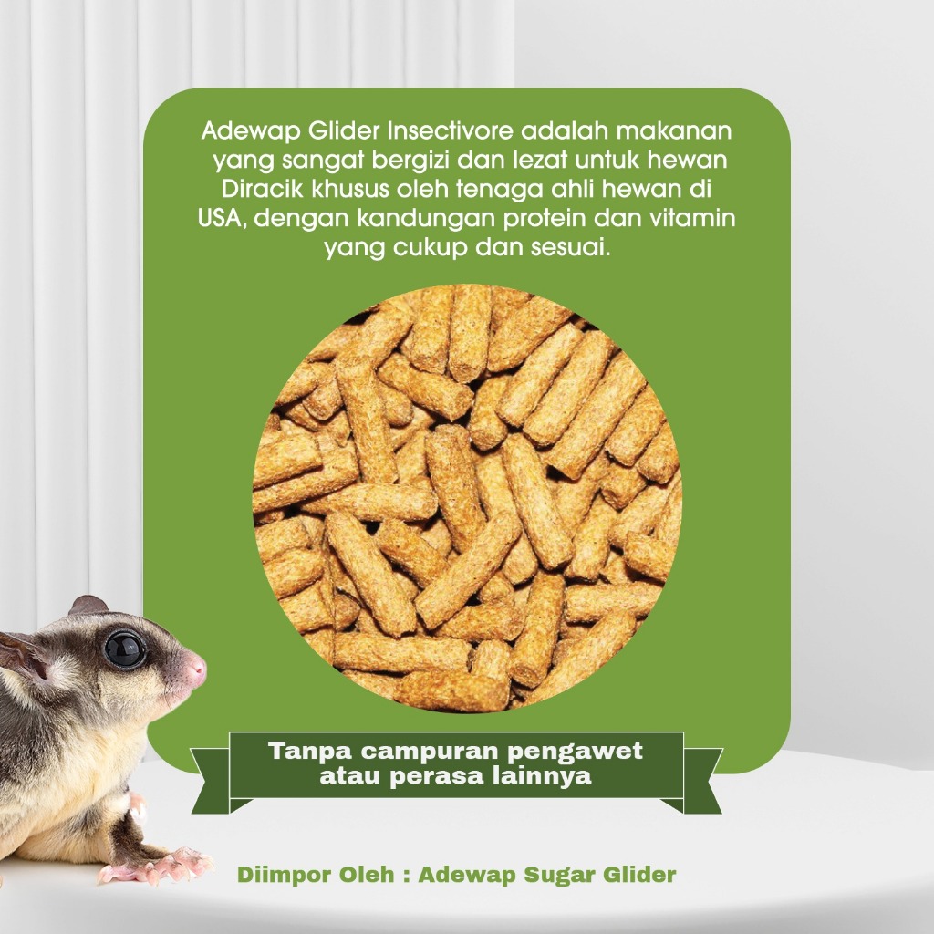 ADEWAP GLIDER Insectivore Nutrition Food With High Protein For Sugar Glider Hedgehog & Turtle