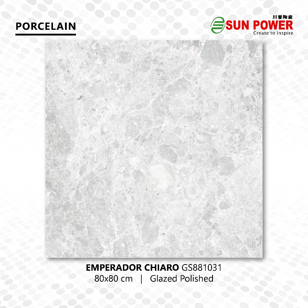 Granit Lantai Glazed Polished 80x80 - Emperador Series | Sun Power