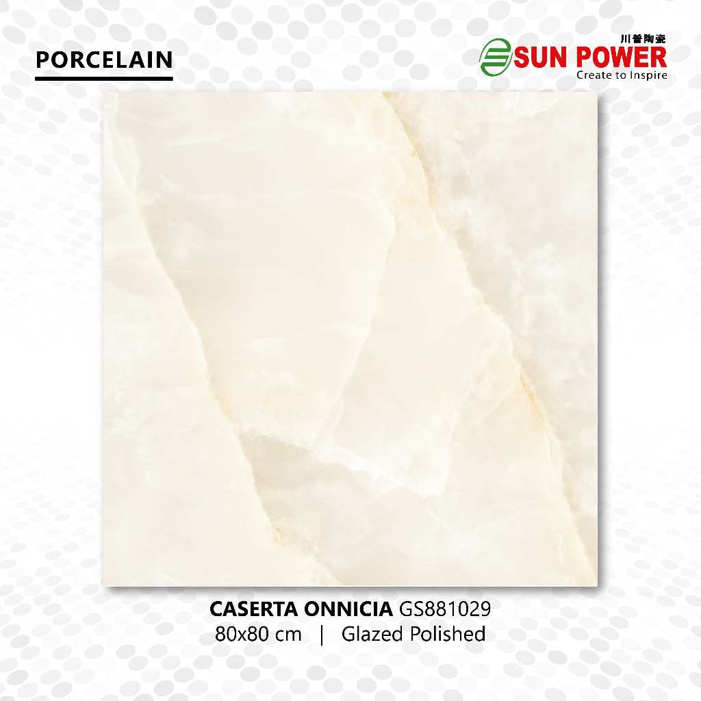 Granit Lantai Glazed Polished 80x80 - Caserta Onnicia | Sun Power