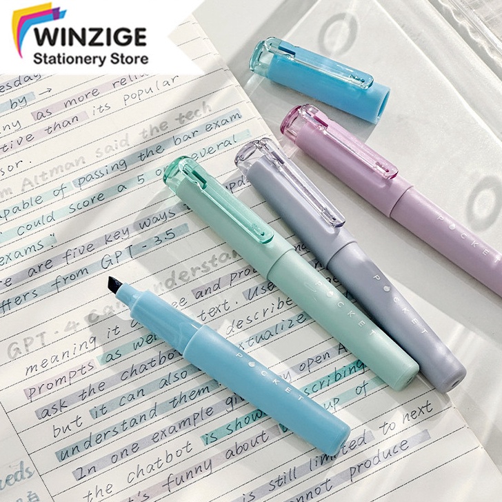 

KODE G87N Winzige 4pcs Stabilo Pen Lucu Highlighter Warna Warni Pastel Aesthetic Journal Marker Pen Alat Tulis Highlight Pena Stabilo