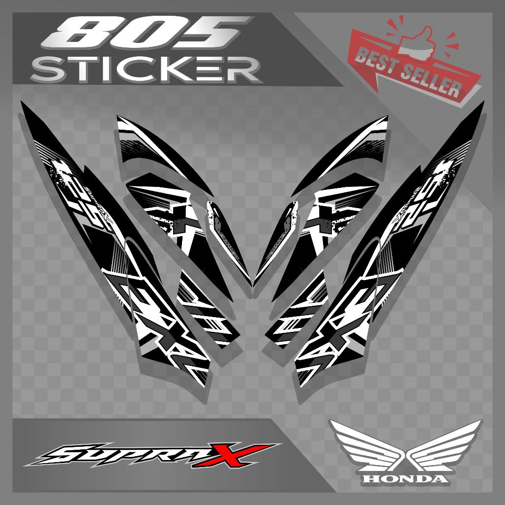 STRIPING MOTOR SUPRA X 125/STIKER VARIASI SUPRA X LAMA/STRIPING SUPRA X 125