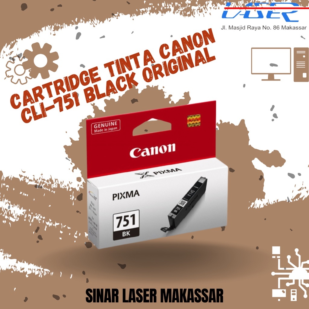 CARTRIDGE TINTA CANON CLI-751 BLACK / TINTA PRINTER CANON