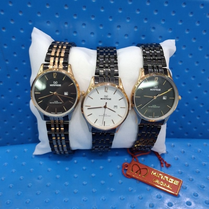 Jam Tangan Rantai Wanita Mirage 8647BRP-L Original